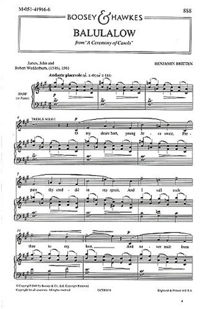 A Ceremony of Carols op. 28